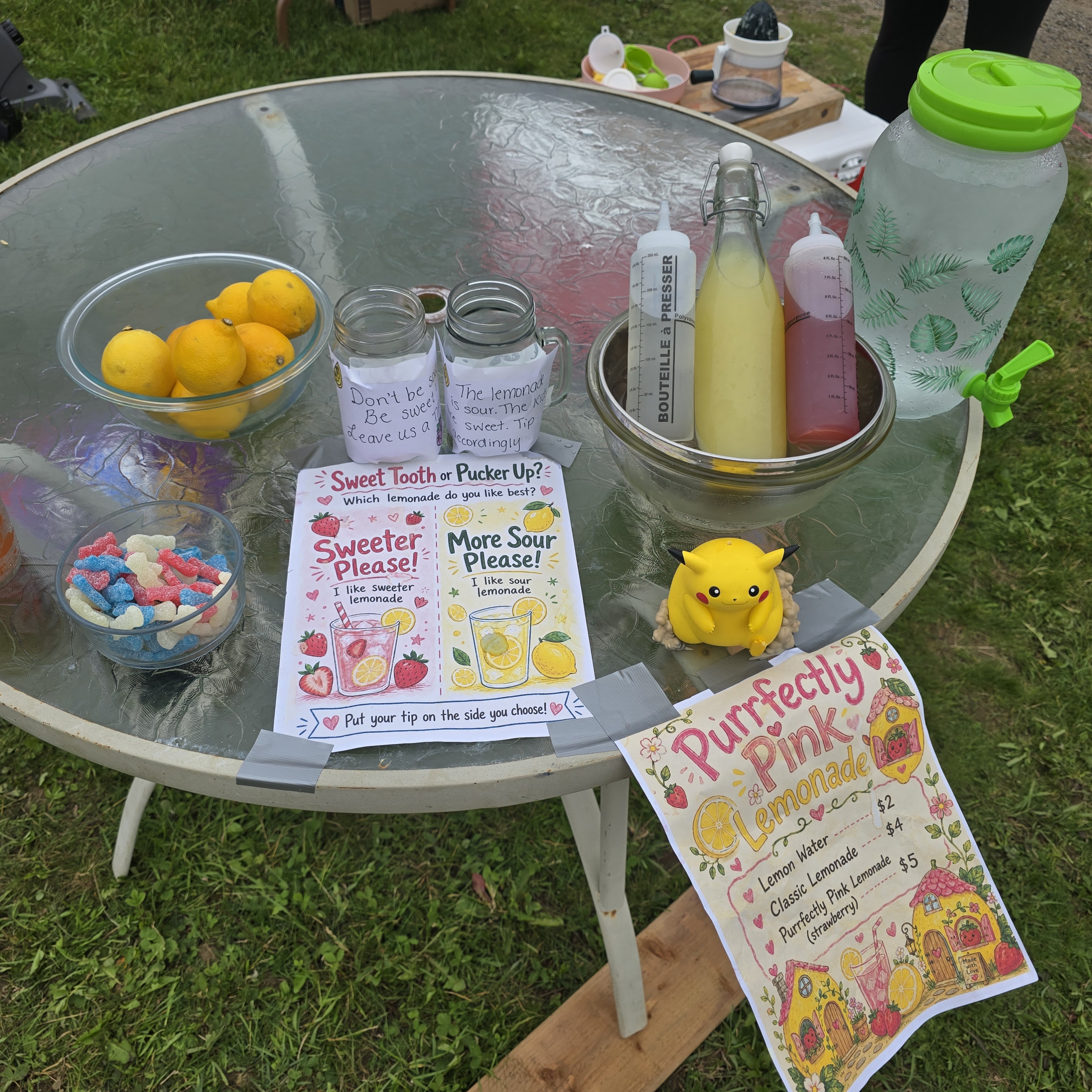 Lemonade Stand at Canada Day Yard Sale