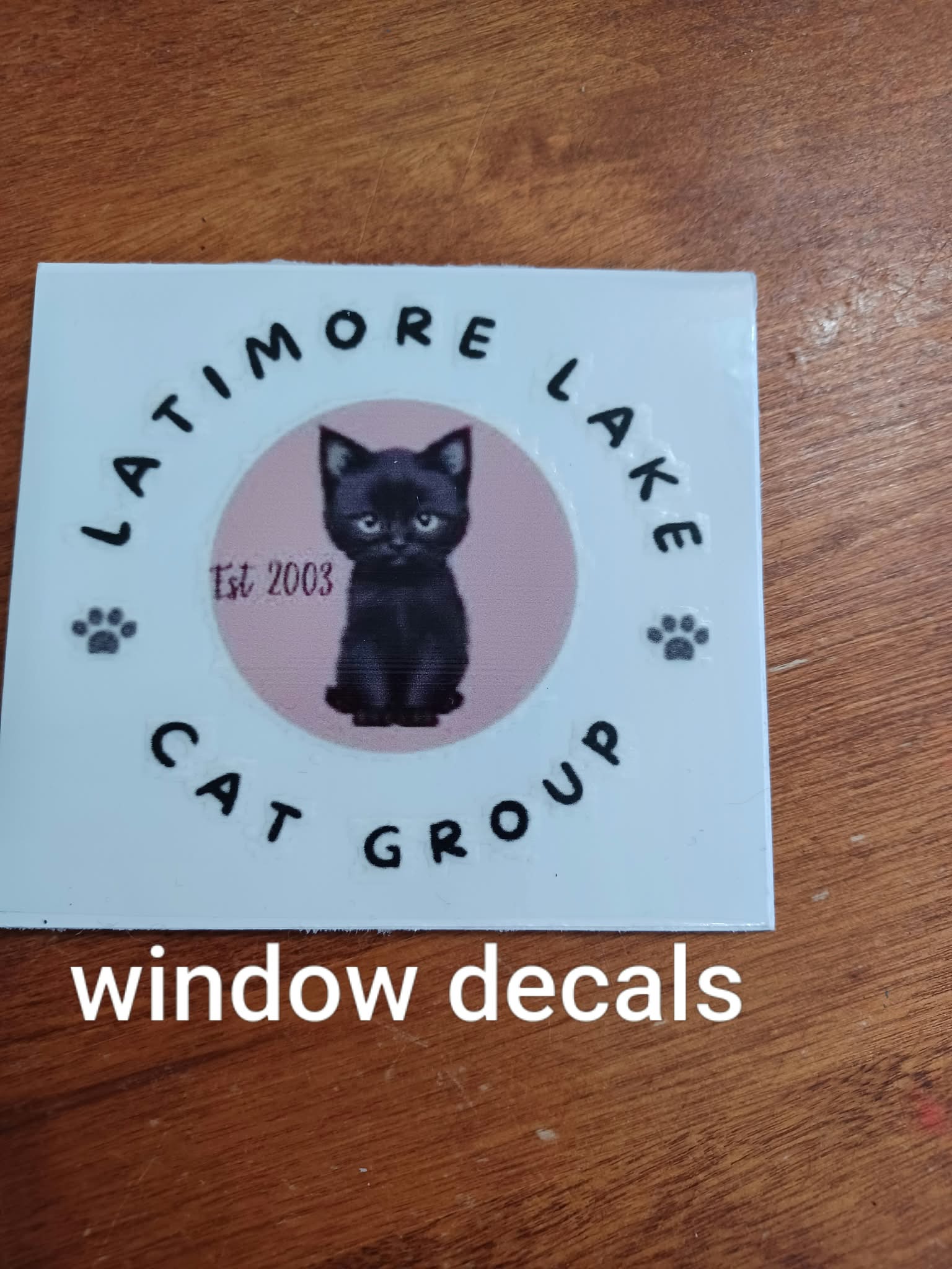 Official Latimore Lake Cat Group Round Window Decal